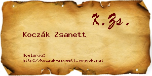 Koczák Zsanett névjegykártya
