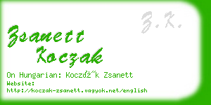 zsanett koczak business card